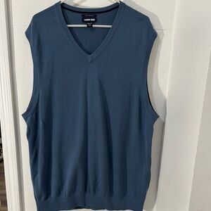 Lands End Blue V-Neck Vest